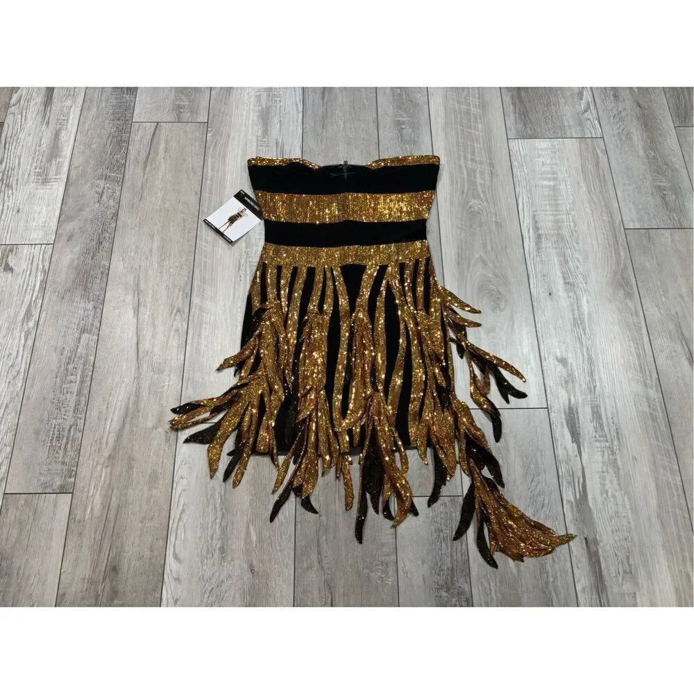 Sequence Queen Bee Dress Costume Dance Theater Cosplay Halloween Adult Size